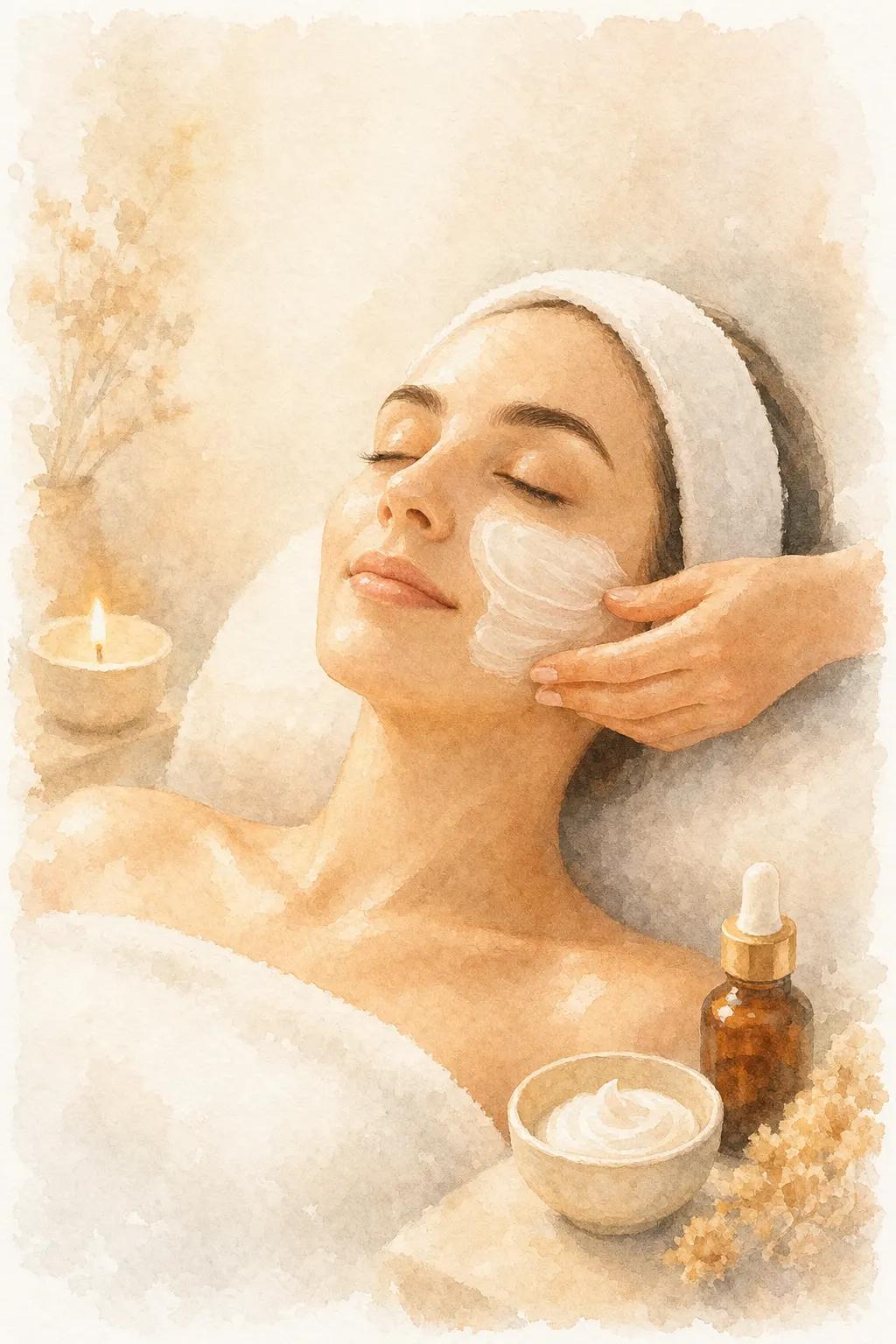Soothing customized facial with a cream mask at Alizay Spa
