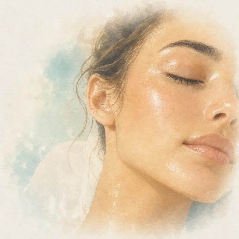 Healthy, glowing skin after a facial
